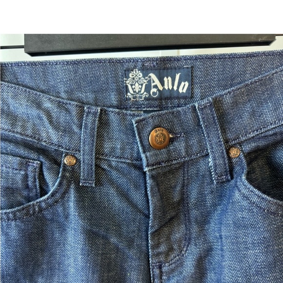 Anlo low rise dark blue Caspian vintage wash bootcut jeans - Picture 7 of 7